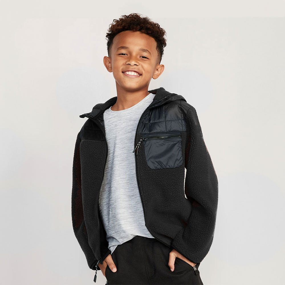 SP RHODES Kids Unisex Quilted Equestrian Sherpa
