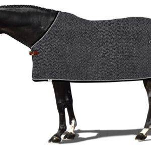 SP RHODES Personalized Tailored Herringbone Wool Dress Sheet - Black