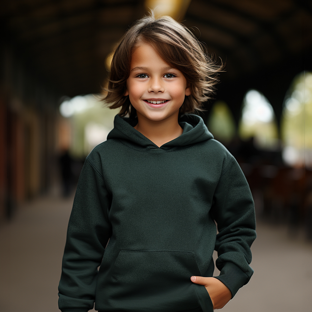 Customizable Youth Equestrian Hoody - Hunter Green