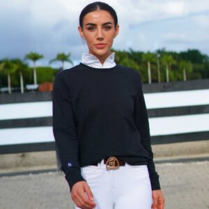 SP RHODES Ladies Hybrid Crew Neck Equestrian Sweater